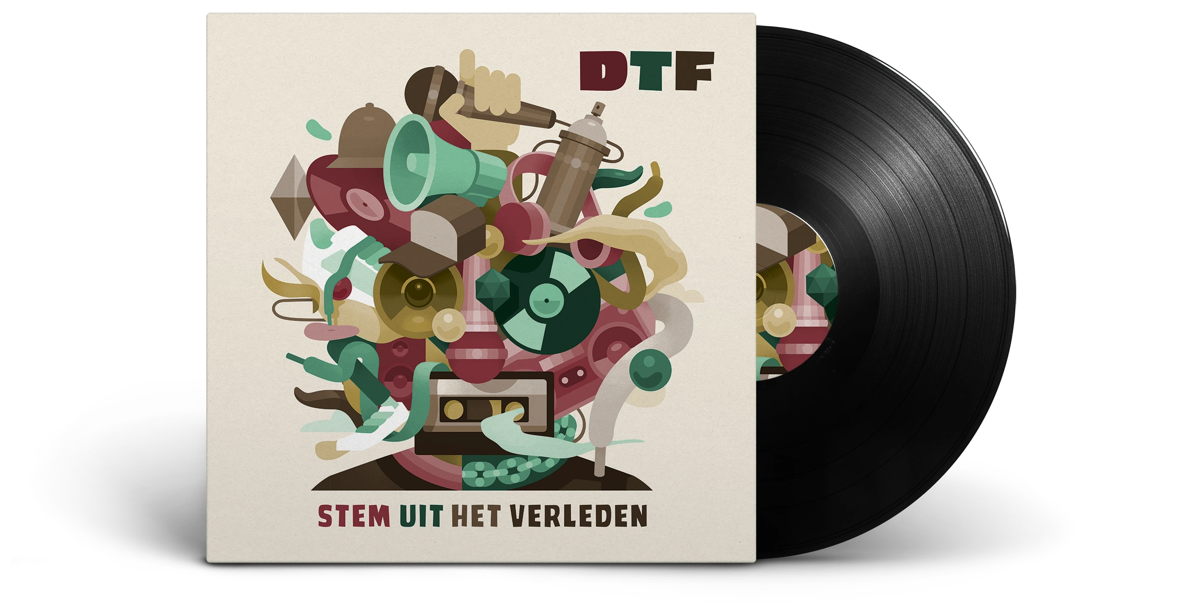 Mockup van de vinyl voorkant